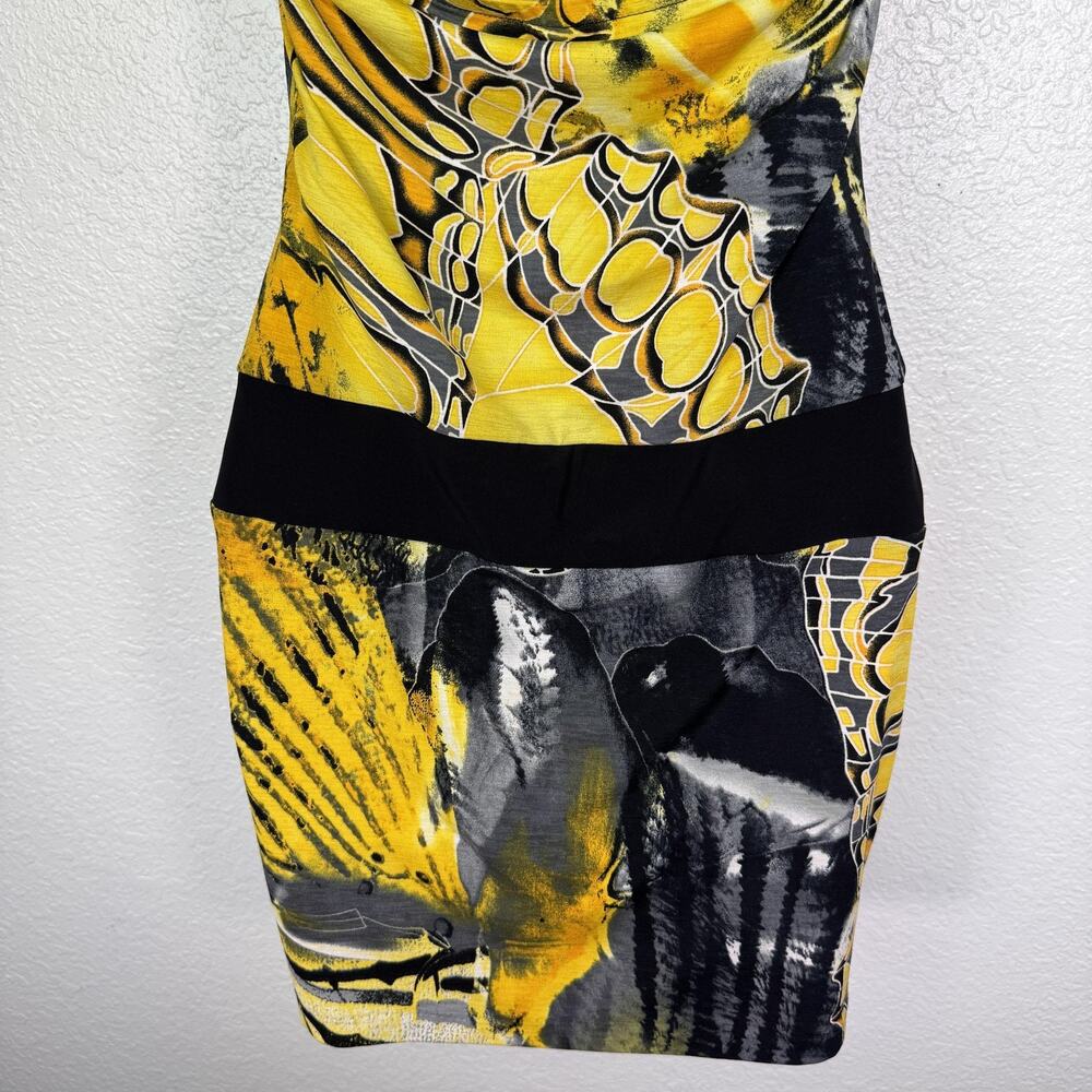 Cache Y2K Dress Womens Medium Halter Drape Bodycon Backless Mini Party Butterfly - Picture 9 of 13